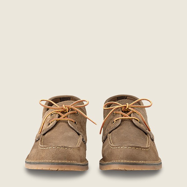 Red Wing Oxford Khaki - Mens Weekender Camp Moc - Muleskinner Leather - 0195-QGODZ